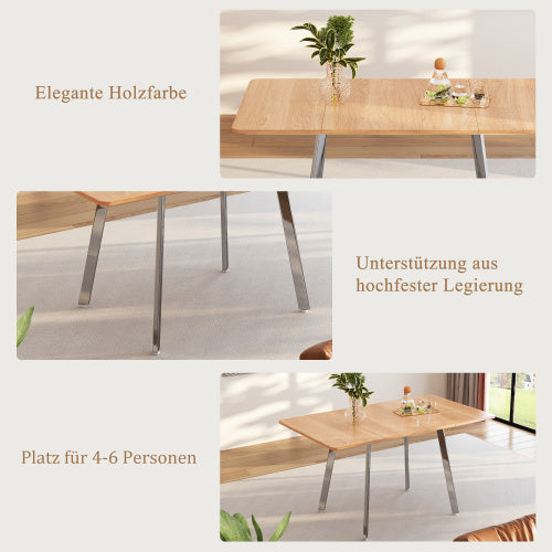 Fiberboard Modern Minimalist Dining Table