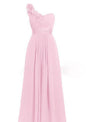 Women's Multi Colored Slanted Neck Sleeveless Strapless Long Dress