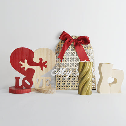 Heart-shaped Wooden Decoration Valentine's Day Gift