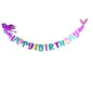 Mermaid Theme Birthday Decoration Party Supplies Children''s Party Decorations Dessert Cake Cards