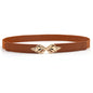 Fashion Leaf Thin Belt Female Ornament Waist Seal