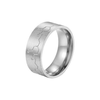 Style Stainless Steel Dopamine Ring Lovers Ring