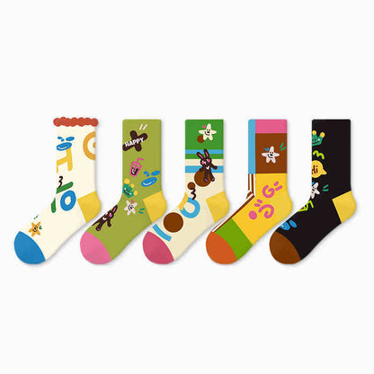 Cartoon Design Sense Spring And Autumn Stocking Cotton