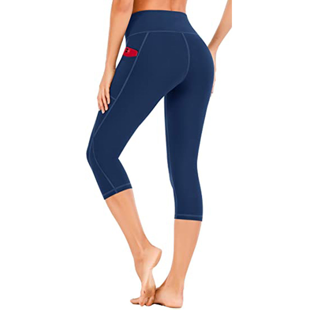 Cropped Pants Yoga Clothes Leggings Printed Fitness Pants