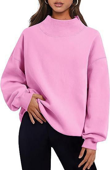 Casual Style Fleece Shirt Thick Half Turtleneck Loose Women's Sweater