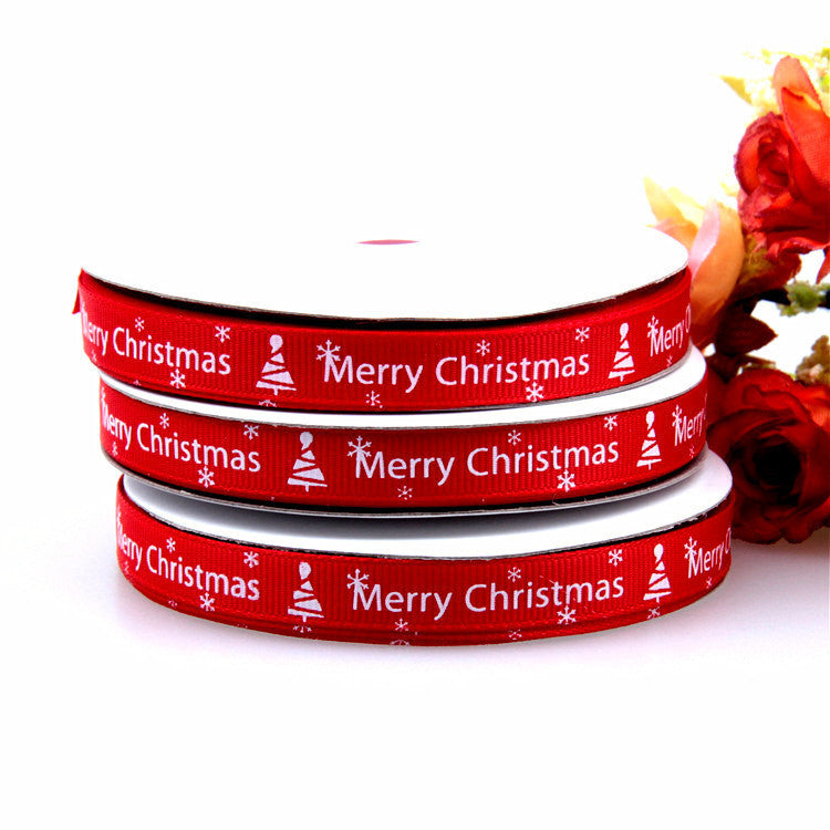 Christmas ribbon 1CM threaded ribbon small roll