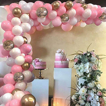 127pcs Pink Balloon Arch Garland Kit White Pink Gold Confetti Latex Balloons Baby Shower Wedding Birthday Party Decorations