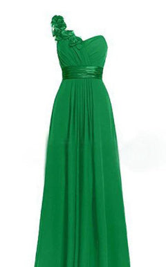 Women's Multi Colored Slanted Neck Sleeveless Strapless Long Dress