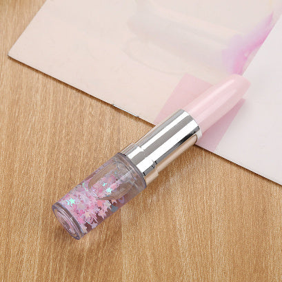 Creative Stationery Girl Heart Red Flow Sand Powder Signature Pen