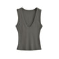 Women's Deep U-neck Vest Short Top