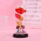 Enchanted Forever Rose Flower in Glass LED Light Christmas Decoration