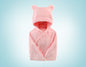 Cotton baby care hooded bath towel