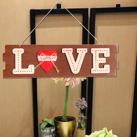 Valentine's Day Party Decorative Creative Wooden Doorplate