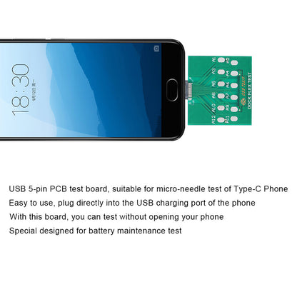 2pcs Dock Test Board USB 5 Pin Battery Power Charging Port Easy Test Repair for Android Type C Phone(1 )