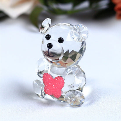 Cute Bear Crystal Figurine