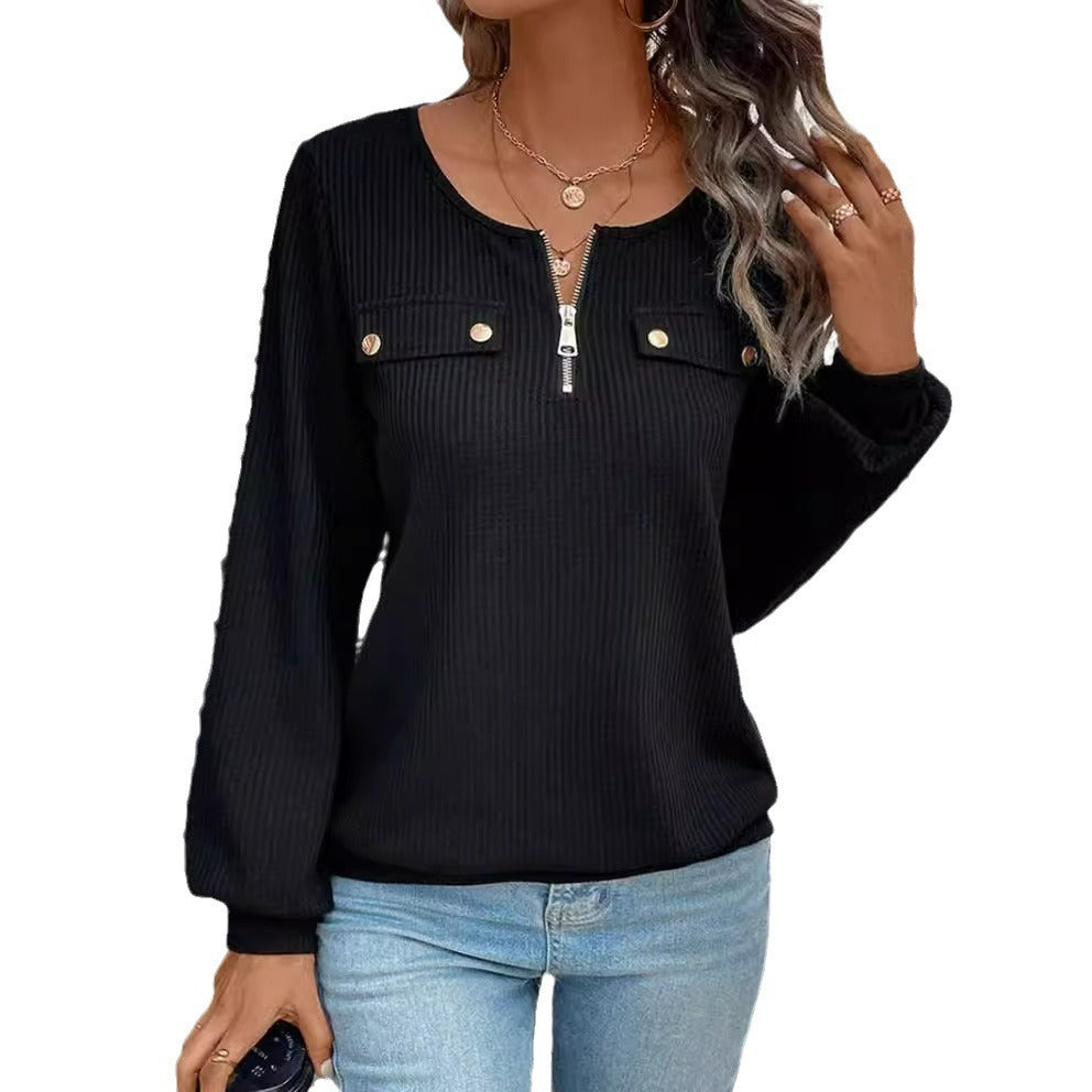 Spring And Summer Long Sleeves Round Neck Sweater