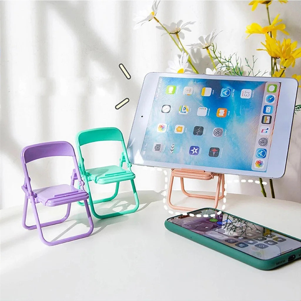 Mobile Phone Holder Format Portable Folding Creative Table Chair