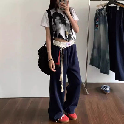 Retro Casual Pants Sweatpants For Women Autumn And Winter