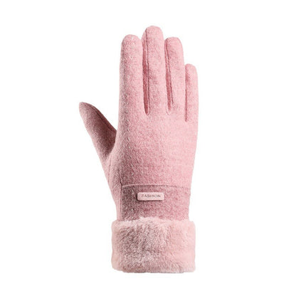 Women's Winter Fleece-lined Touch Screen Knitted Bejirog Gloves