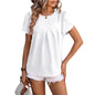 European And American Women's Clothing Casual V-neck Chiffon Shirt