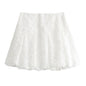 French Design Fashion Casual Style All-match Jacquard Lantern Mini Skirt