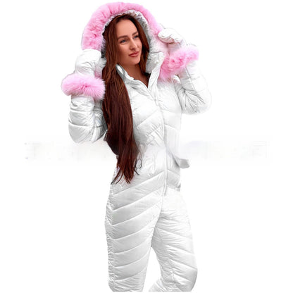 Winter Outdoors Fashion One-piece Ski Suit Women