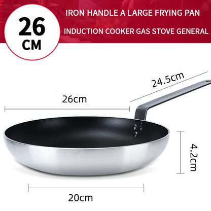 High Quality Household Flat Bottomed Aluminum Alloy Frying Pan