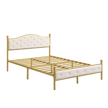 Metal Bed Frame With Slatted Frame