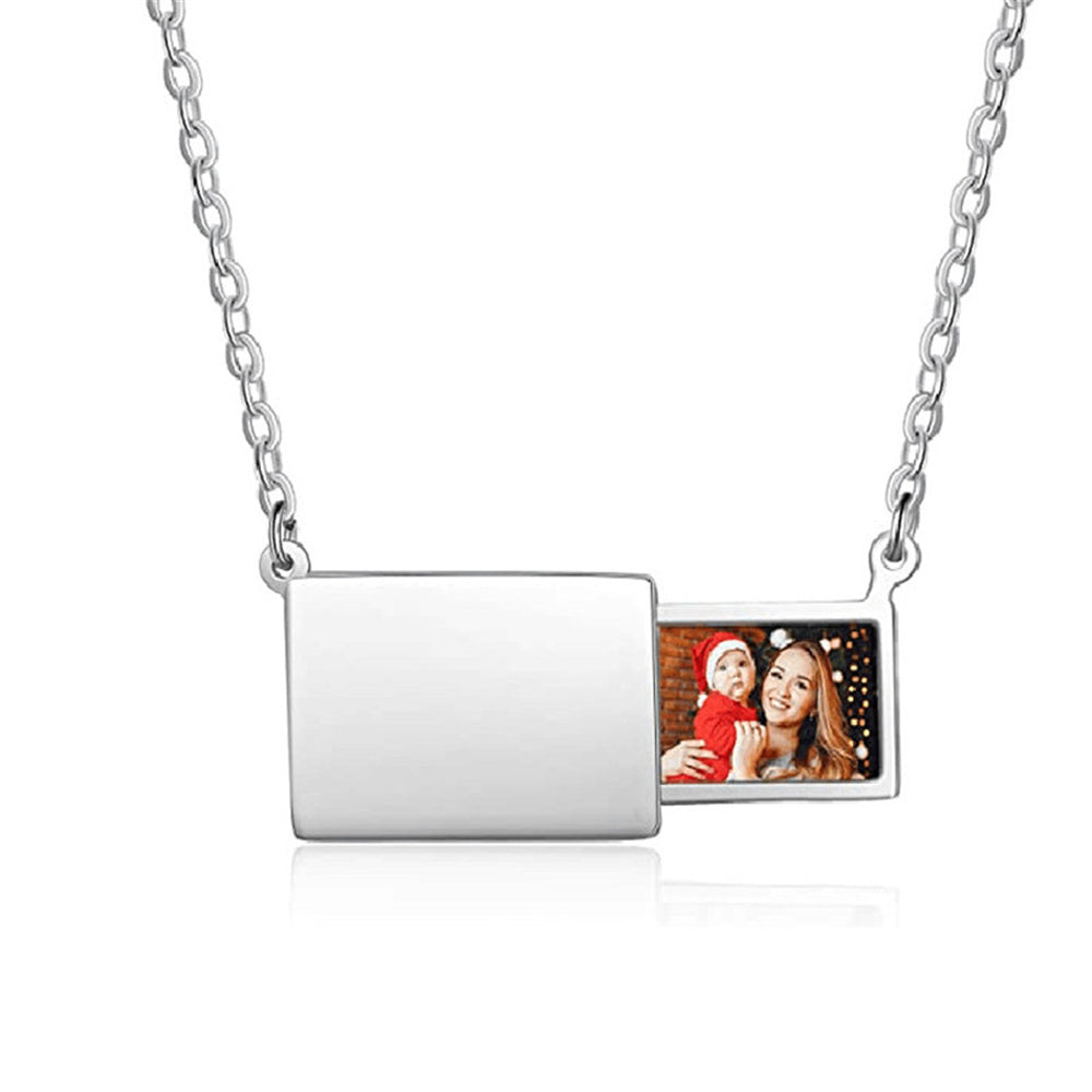 Creative Pull Out Photo Envelope Necklace