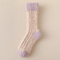 Coral Fleece Socks Women's Thickened Thermal Middle Tube