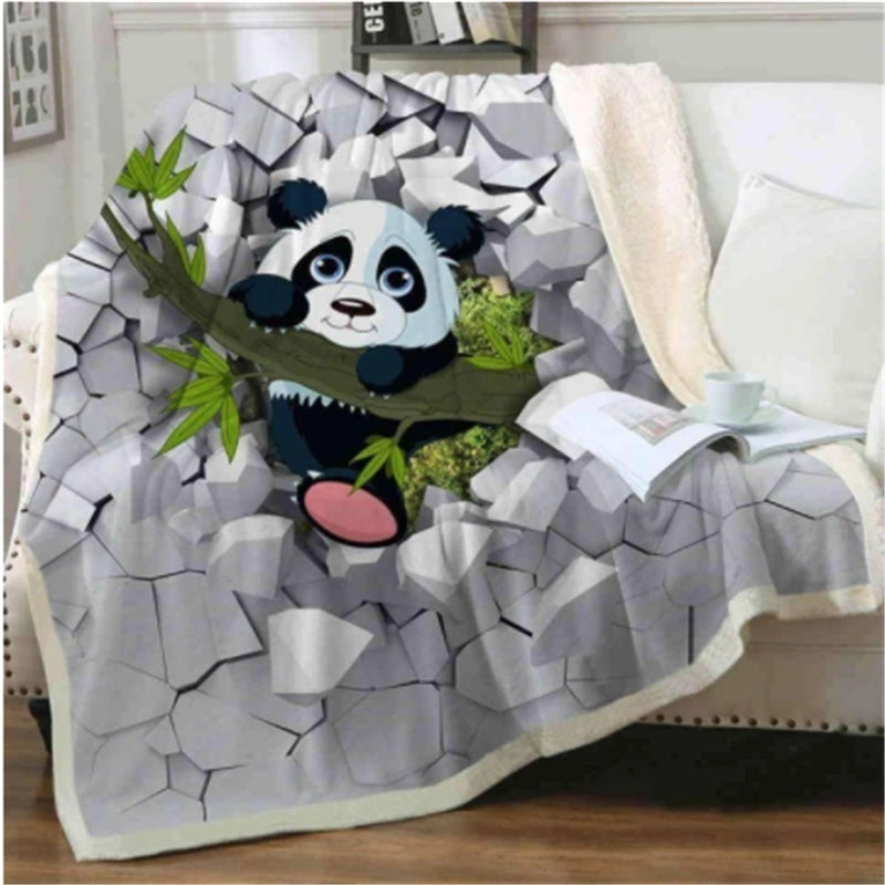 Panda series flannel blanket