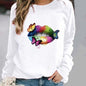 Women's Minimalist Round Neck Casual Printed Sweatshirt