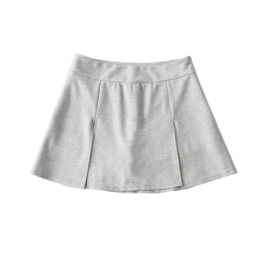 Exposure-proof Belt Lined Short Skirt