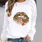 Women's Minimalist Round Neck Casual Printed Sweatshirt