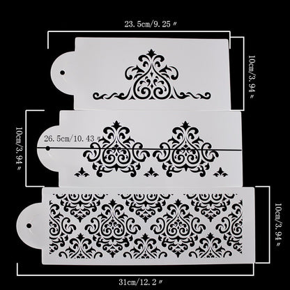 DIY 3-piece fondant hollow template