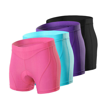 Biker Underwear Women's Cycling Pants Sweat Absorption And Moisture Removal Silicone Cushion