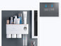 Non-marking Hanging Magnetic Toothbrush Holder Single Drawer Storage Rack With Toothpaste Squeezer Toiletry Set