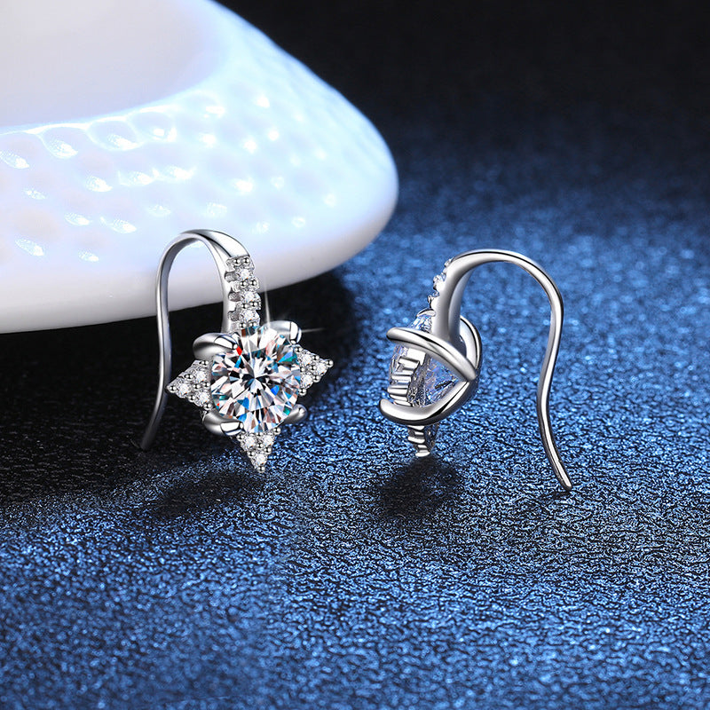 Female Light Luxury Temperament Octagonal Star Earrings