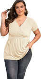 Women's Plus Size T-shirt V-neck Top