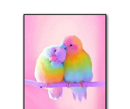 Rubik's Cube Round Diamond Parrot Diamond Painting Living Room Bedroom Brick Hot Decorative Painting