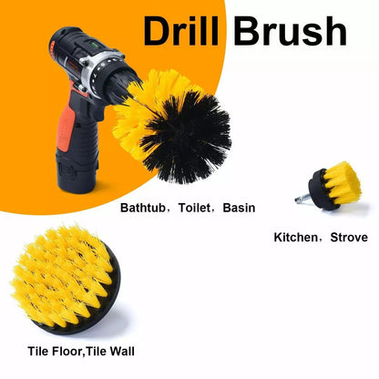 Drill Brush Attachment Scrubber Brushes Set Kit With Adapter For Car Shower Tile