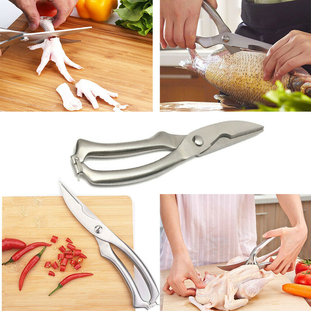 Knives Kitchen Shears Stainless Steel Poultry Fish Chicken Bone Scissors Kitchen Gadgets Chef Japanese Knife Cooking Stainless Steel Poultry Chicken Bone Scissors