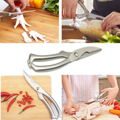 Messer Küchenschere Edelstahl Geflügel Fisch Hühnerknochen Schere Küchenhelfer Koch Japanisches Messer Kochen Edelstahl Geflügel Hühnerknochen Schere