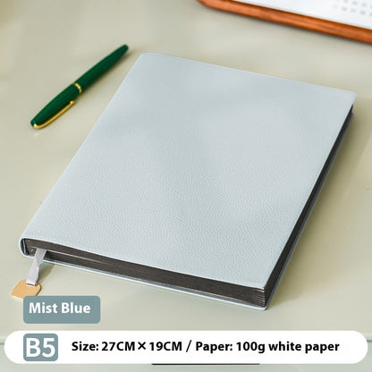 Litchi Pattern Soft Leather Covered Notebook