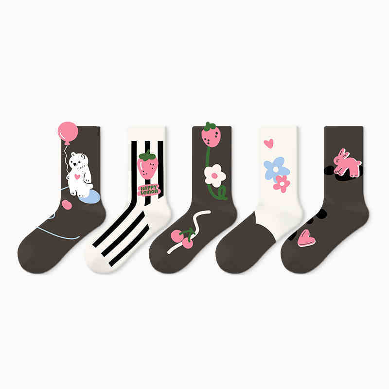 Cartoon Design Sense Spring And Autumn Stocking Cotton