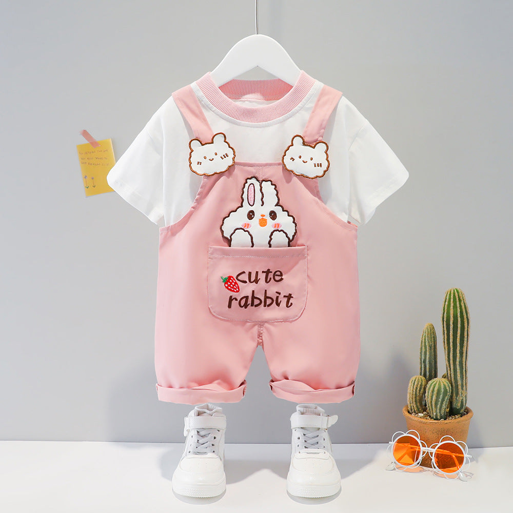 Kinderkleidung Männer und Frauen Baby Sommer Cartoon Kurzarm Overalls