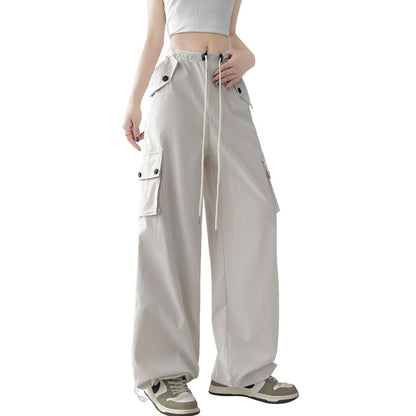 Women's High Waist Casual Sports Wide-leg Pants