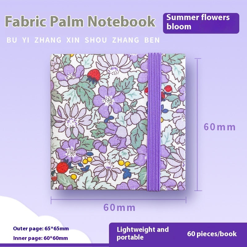 Fabric Watercolor Notebook Art Student Painting Square Portable