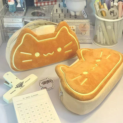 Cartoon Cute Caramel Cat Pencil Case Good-looking