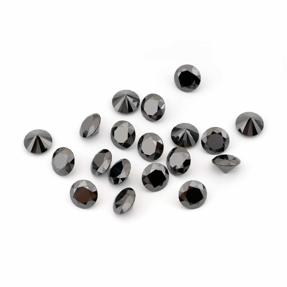 Primary Color Moissanite Round Eight Hearts And Eight Arrows Black Loose Diamond